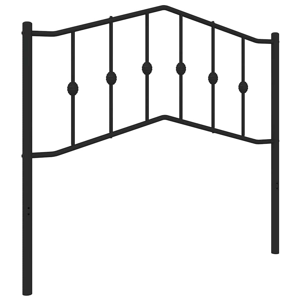 vidaXL Metalowe wymienne wezgłowie, czarne, 100 cm