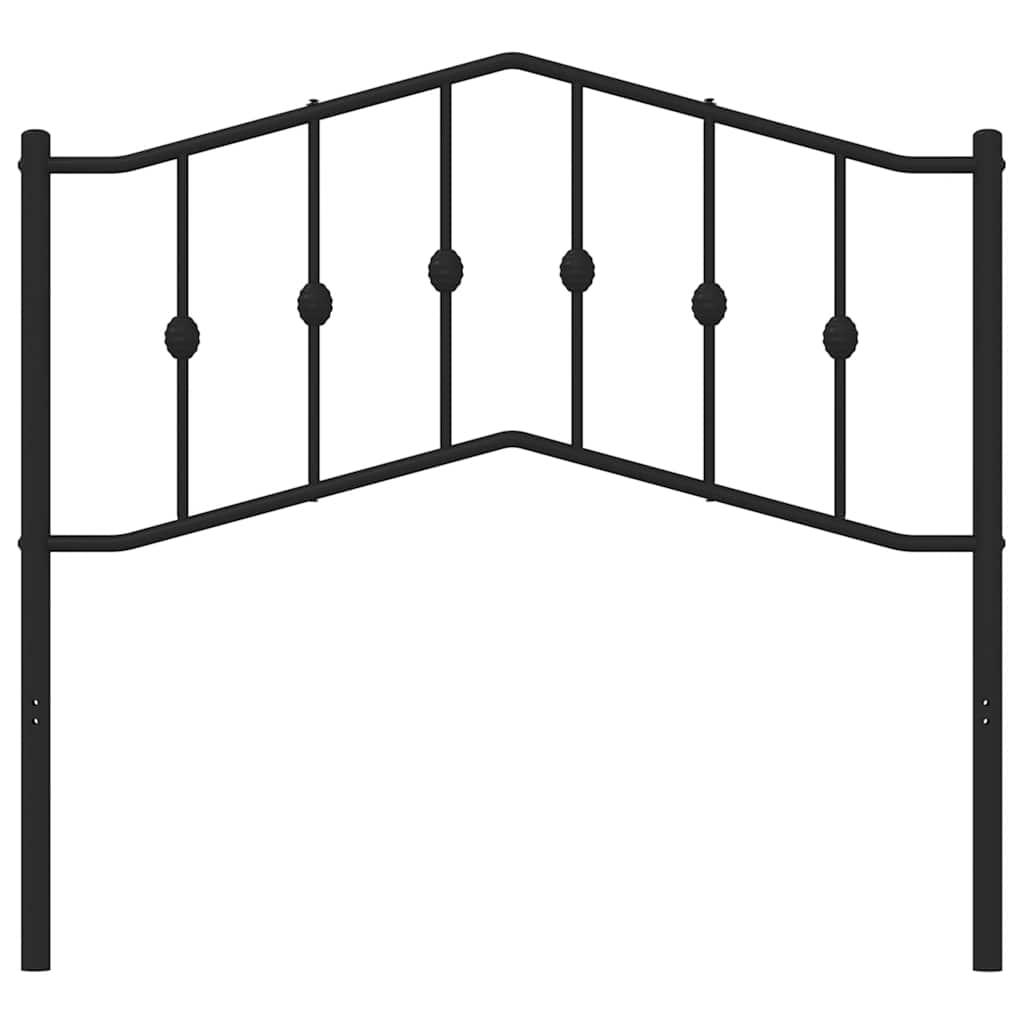 vidaXL Metalowe wymienne wezgłowie, czarne, 100 cm
