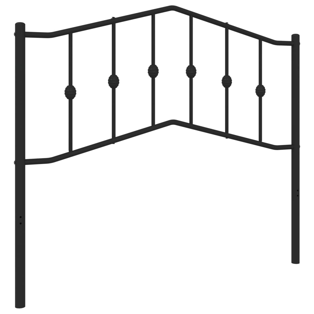 vidaXL Metalowe wymienne wezgłowie, czarne, 107 cm