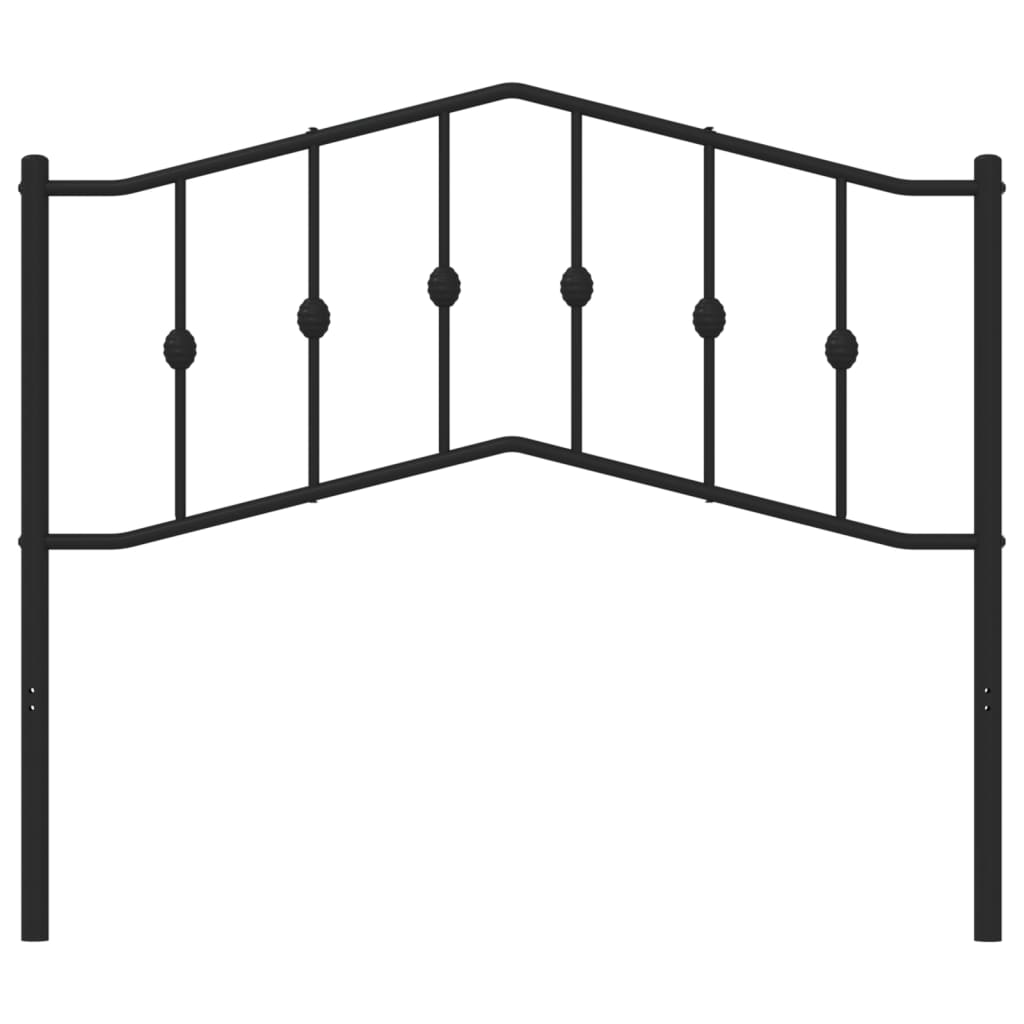vidaXL Metalowe wymienne wezgłowie, czarne, 107 cm