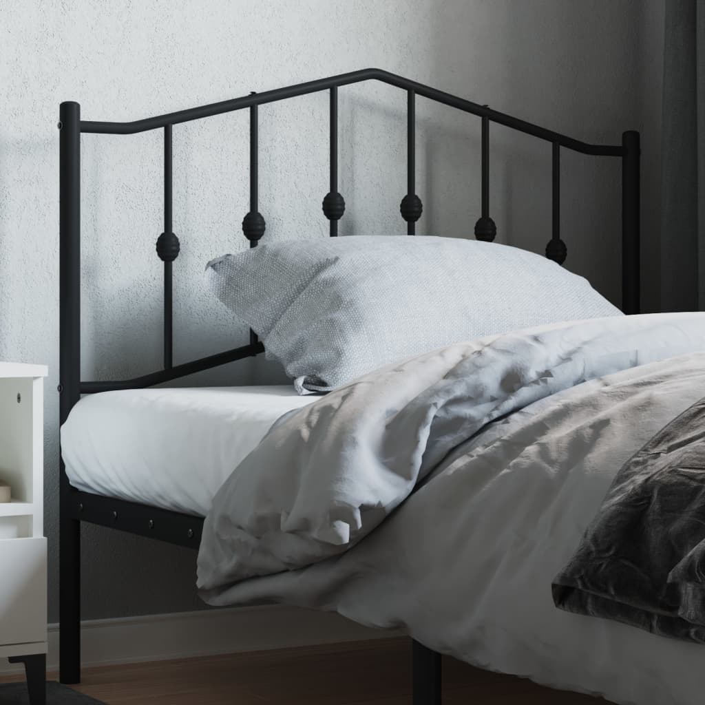 vidaXL Metalowe wymienne wezgłowie, czarne, 107 cm