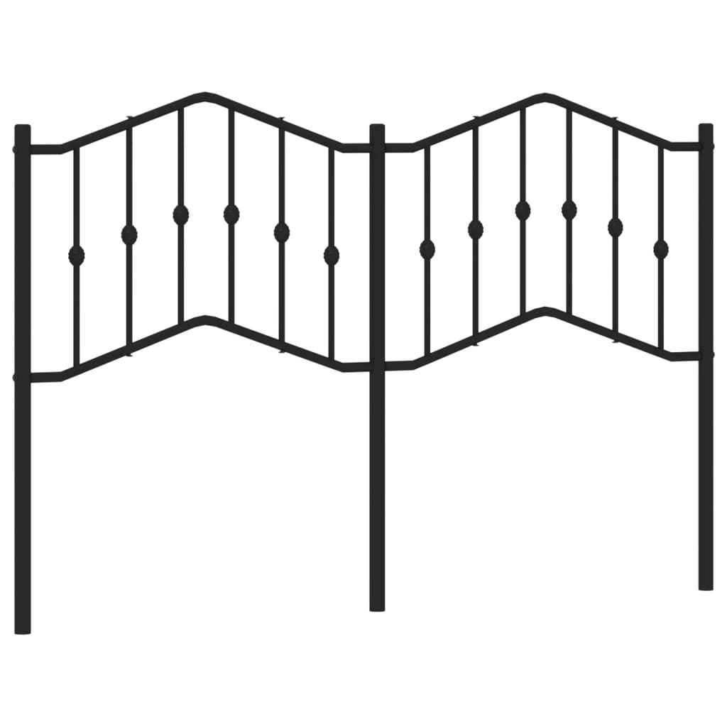 vidaXL Metalowe wymienne wezgłowie, czarne, 140 cm