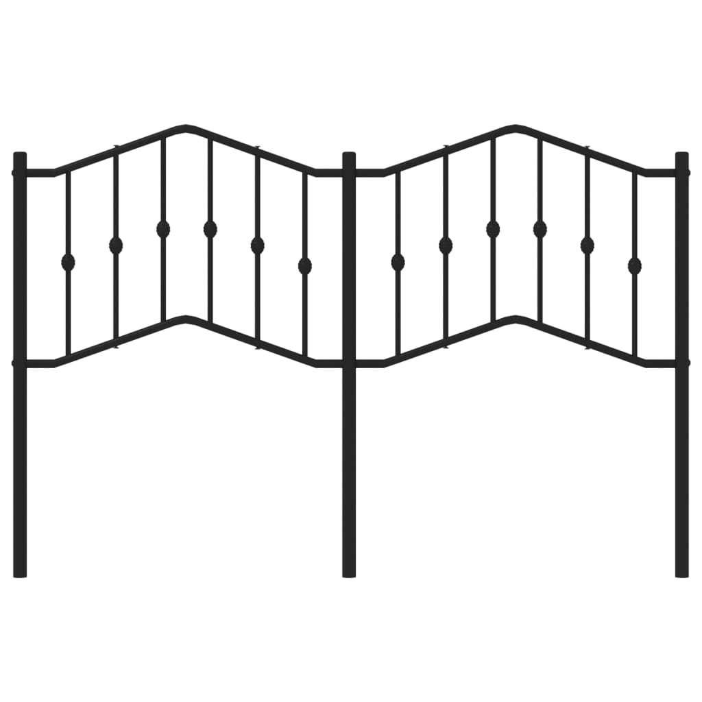 vidaXL Metalowe wymienne wezgłowie, czarne, 140 cm