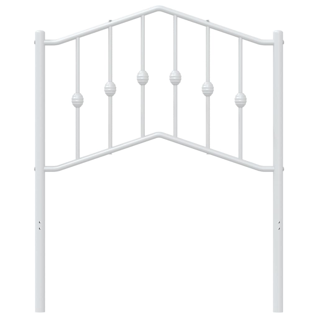 vidaXL Metalowe wymienne wezgłowie, białe, 75 cm