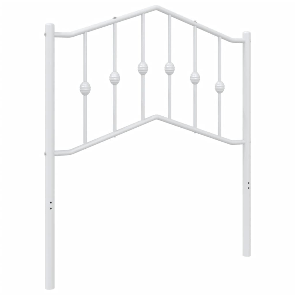 vidaXL Metalowe wymienne wezgłowie, białe, 80 cm