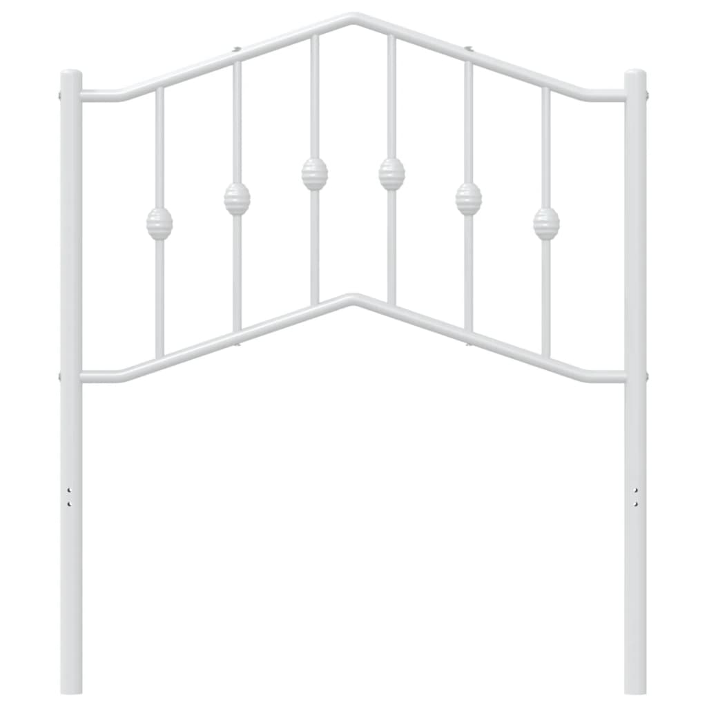 vidaXL Metalowe wymienne wezgłowie, białe, 80 cm