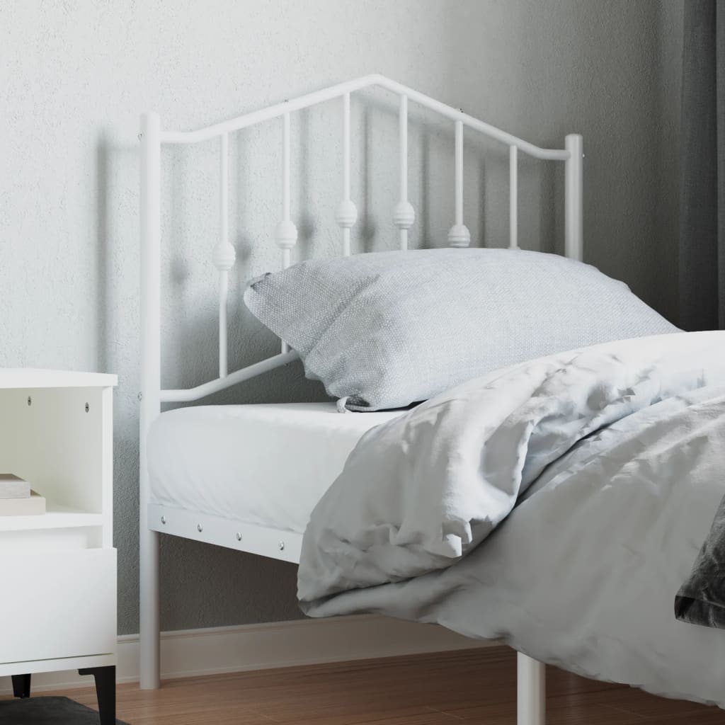 vidaXL Metalowe wymienne wezgłowie, białe, 80 cm