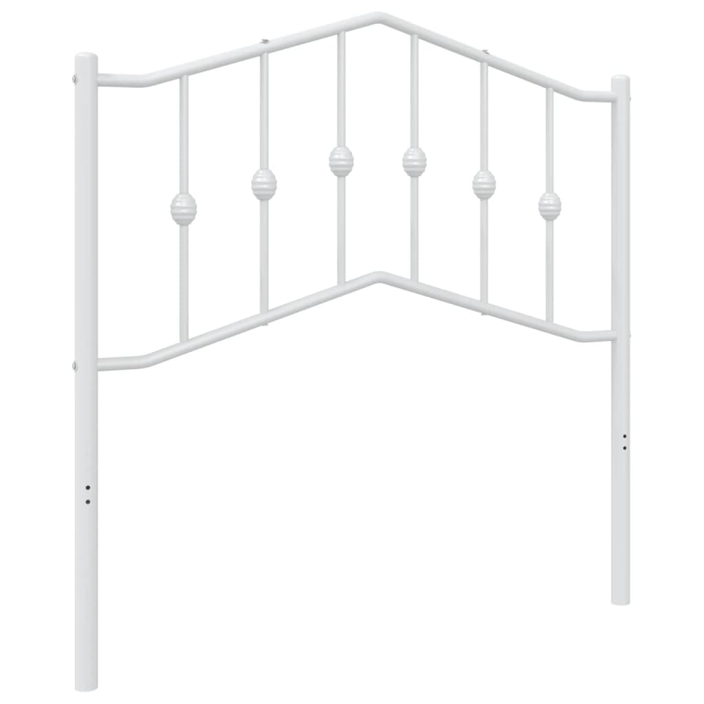 vidaXL Metalowe wymienne wezgłowie, białe, 90 cm