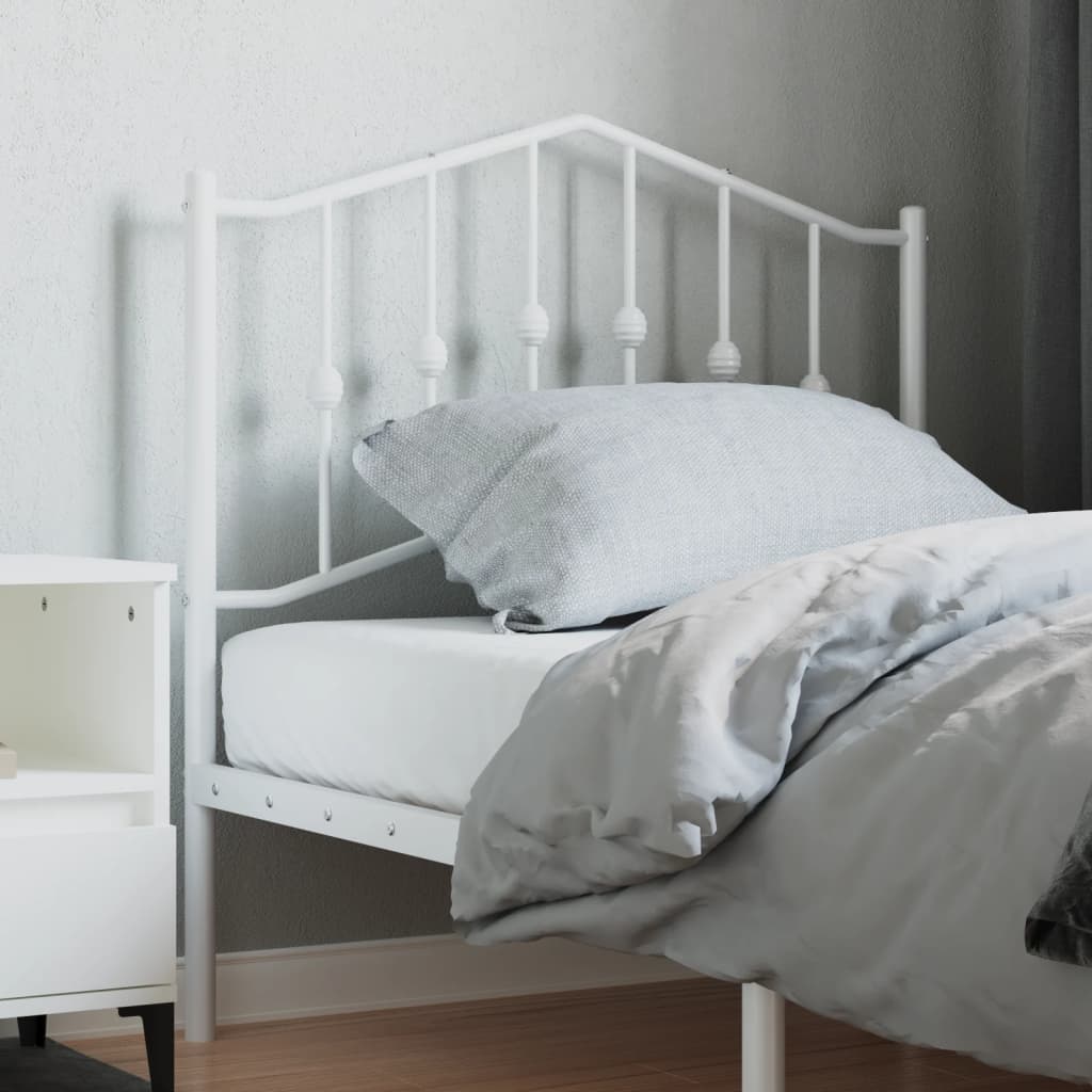 vidaXL Metalowe wymienne wezgłowie, białe, 90 cm