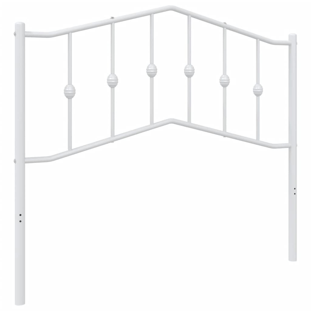 vidaXL Metalowe wymienne wezgłowie, białe, 107 cm