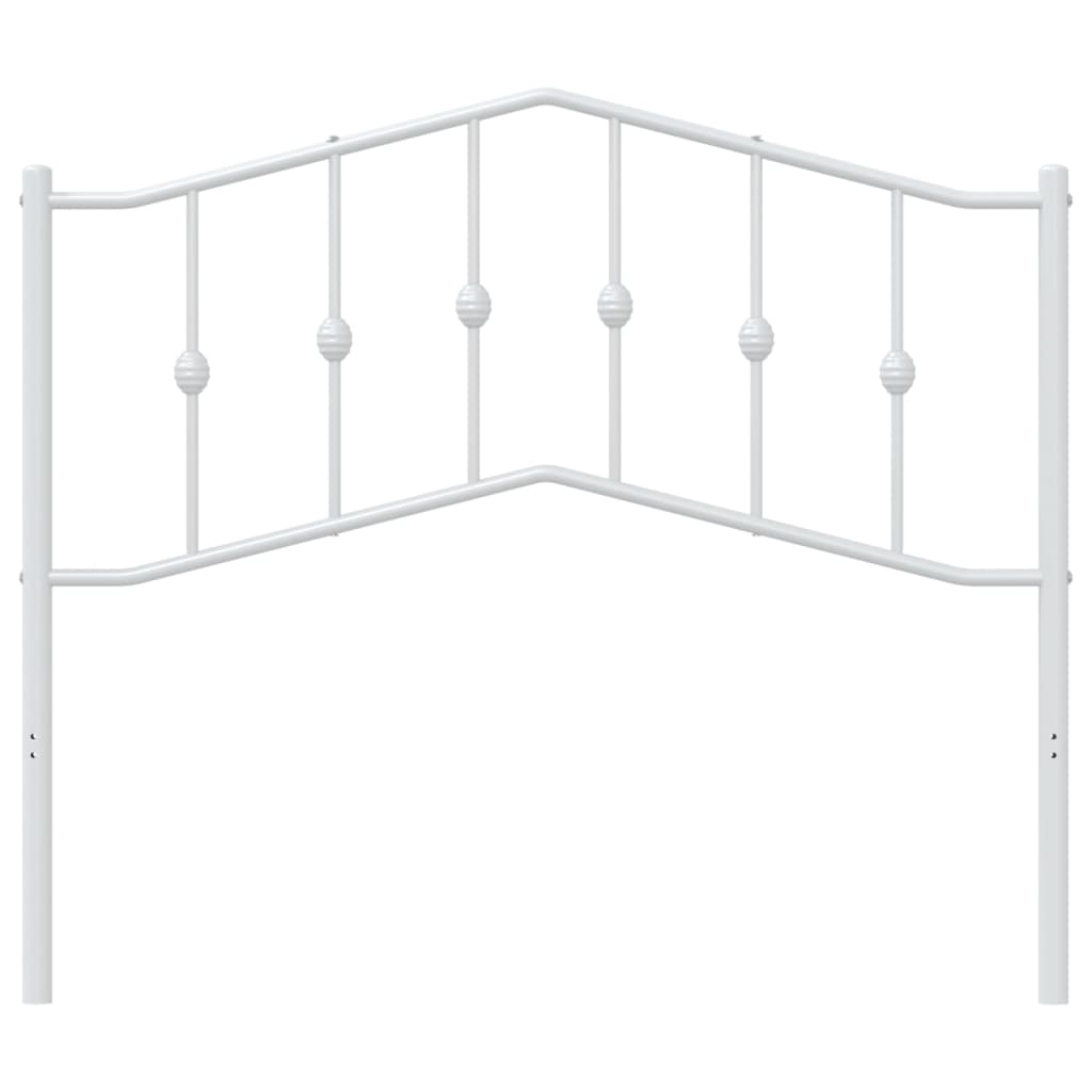 vidaXL Metalowe wymienne wezgłowie, białe, 107 cm