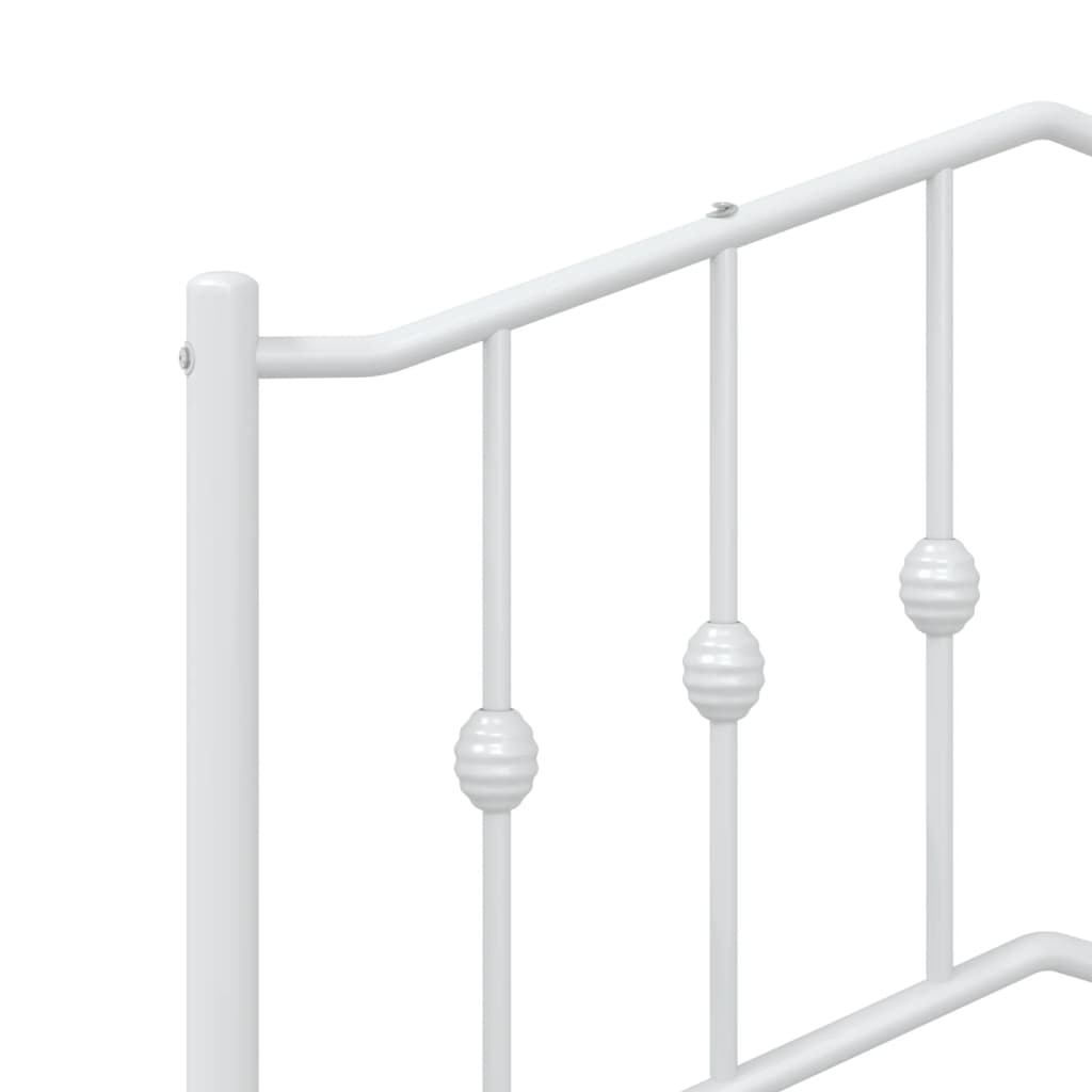 vidaXL Metalowe wymienne wezgłowie, białe, 107 cm