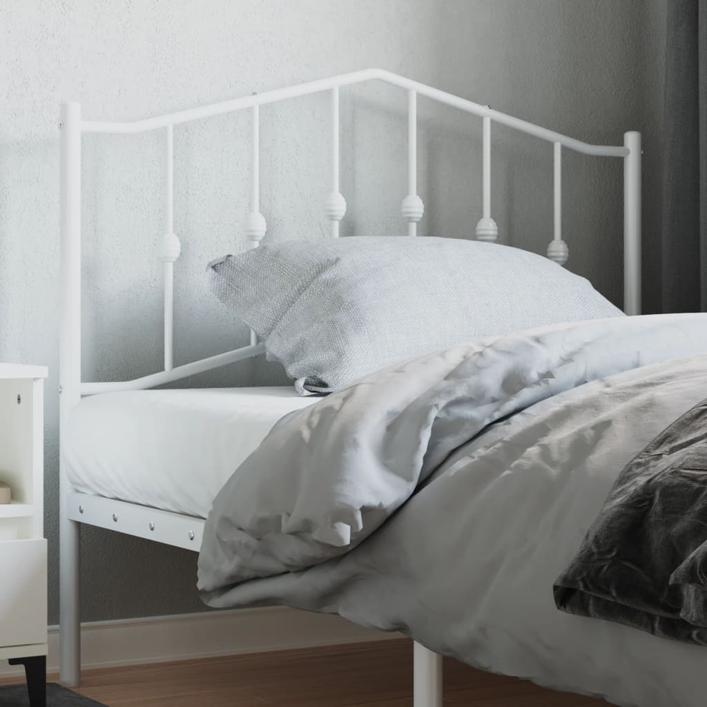 vidaXL Metalowe wymienne wezgłowie, białe, 107 cm