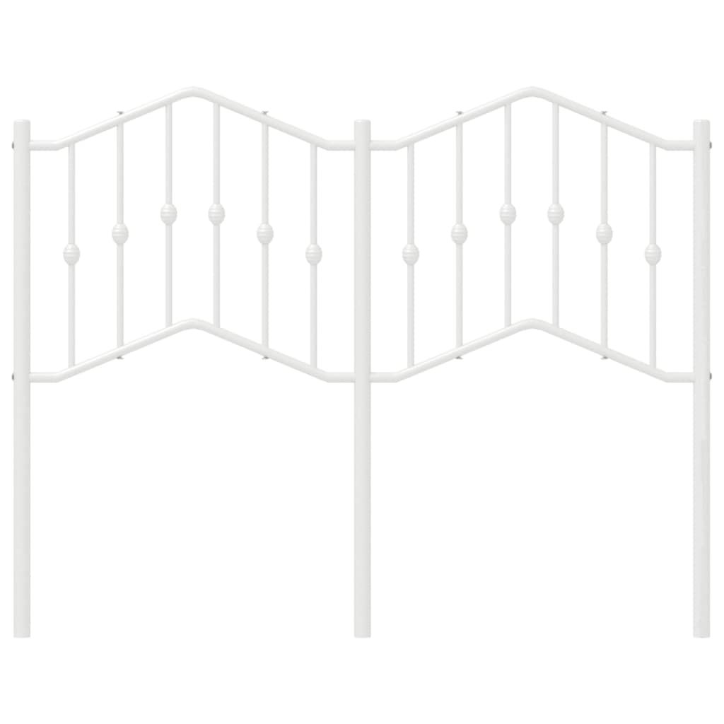 vidaXL Metalowe wymienne wezgłowie, białe, 120 cm