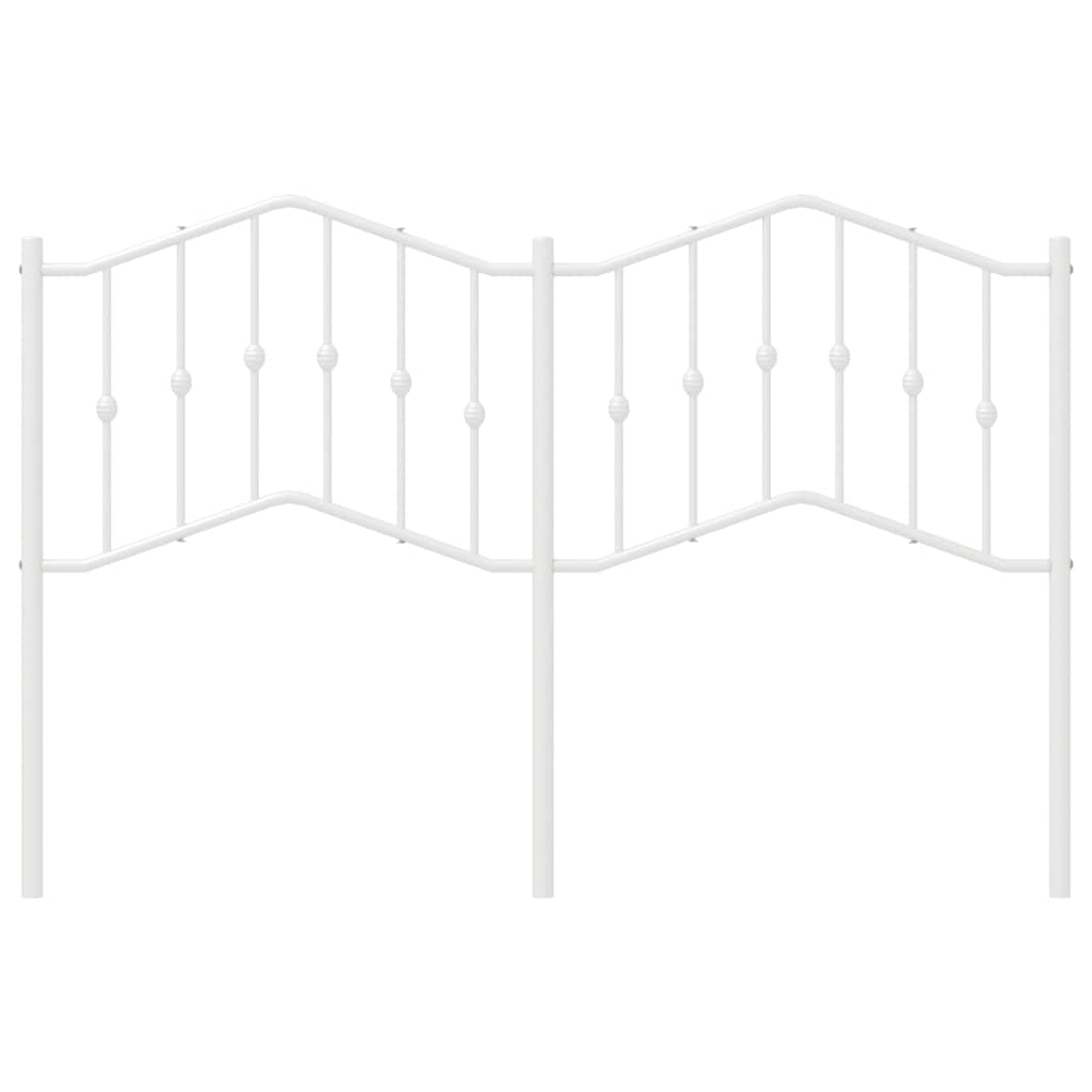 vidaXL Metalowe wymienne wezgłowie, białe, 135 cm