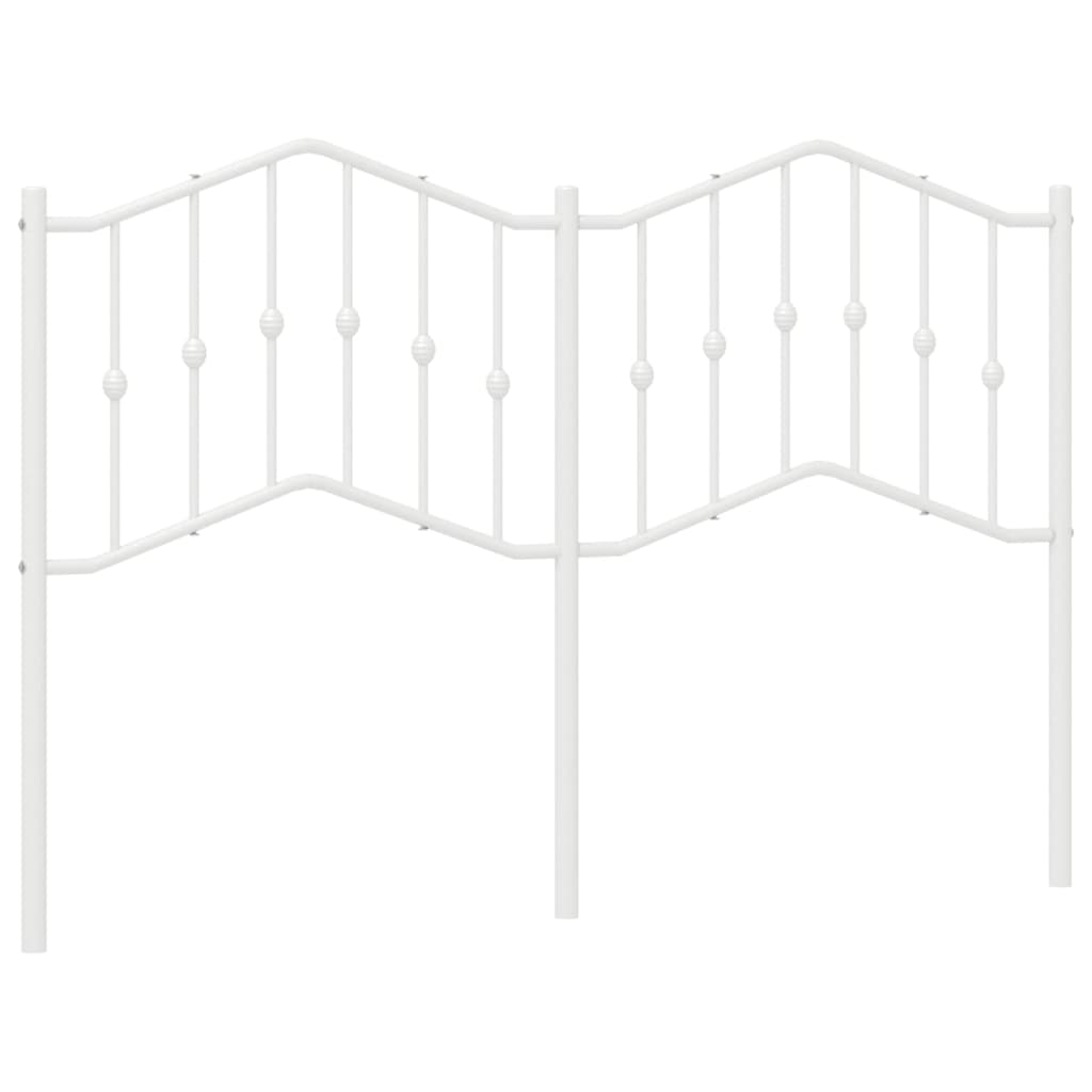 vidaXL Metalowe wymienne wezgłowie, białe, 140 cm
