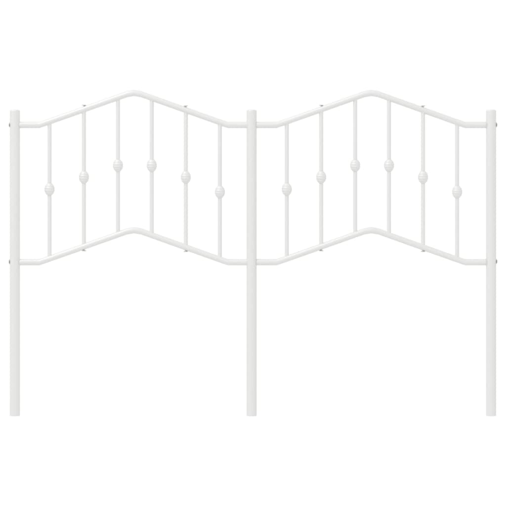 vidaXL Metalowe wymienne wezgłowie, białe, 140 cm