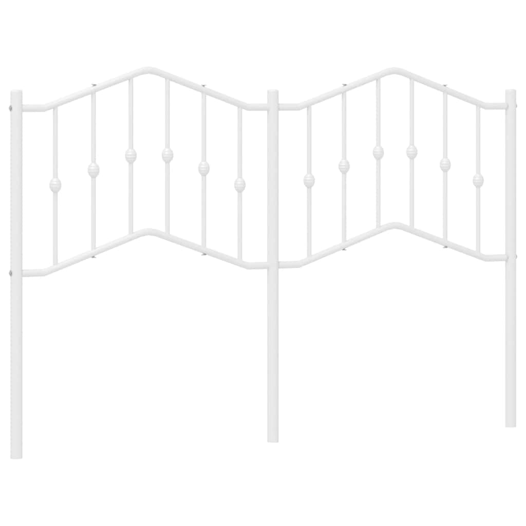 vidaXL Metalowe wymienne wezgłowie, białe, 150 cm