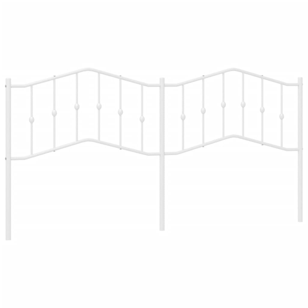 vidaXL Metalowe wymienne wezgłowie, białe, 200 cm