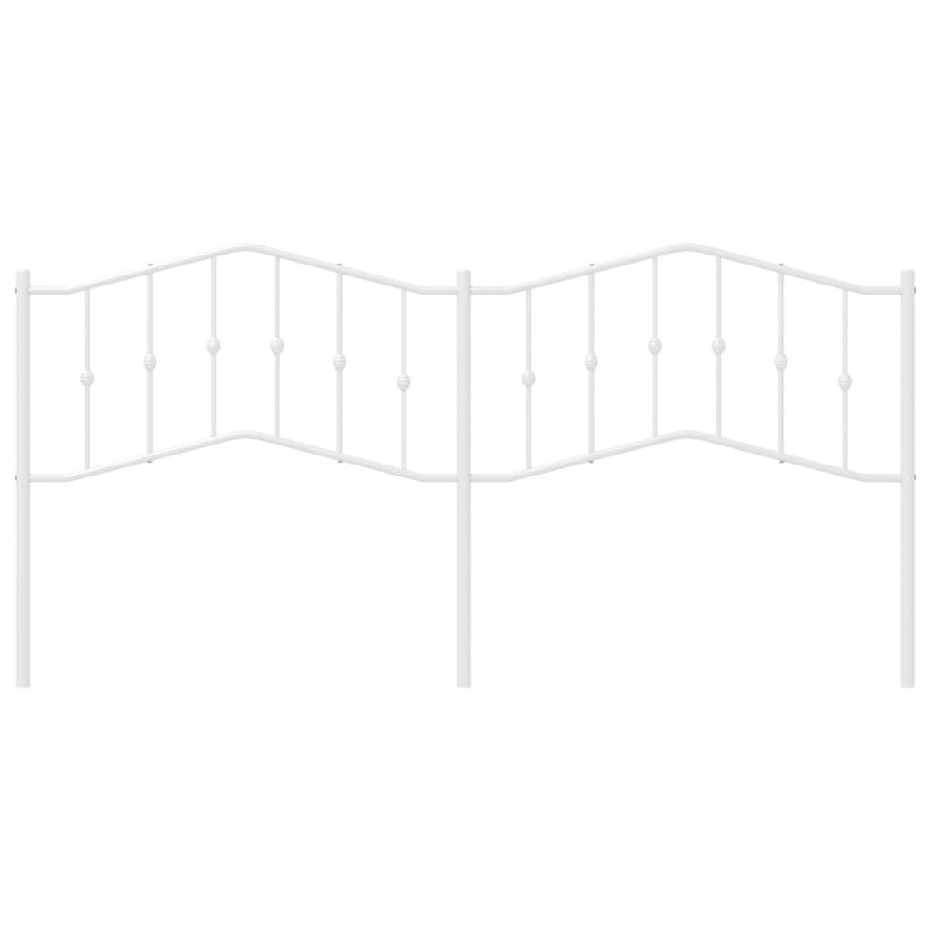 vidaXL Metalowe wymienne wezgłowie, białe, 200 cm