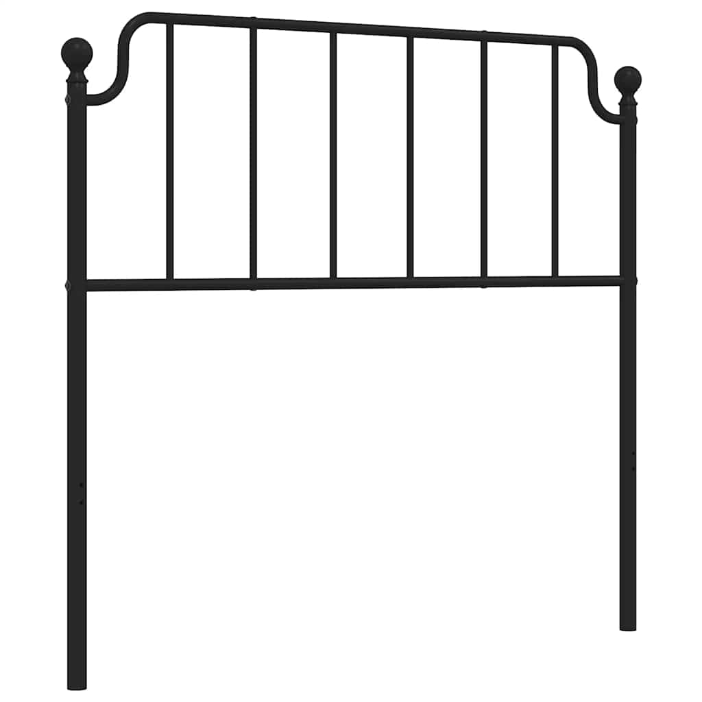 vidaXL Metalowe wymienne wezgłowie, czarne, 100 cm