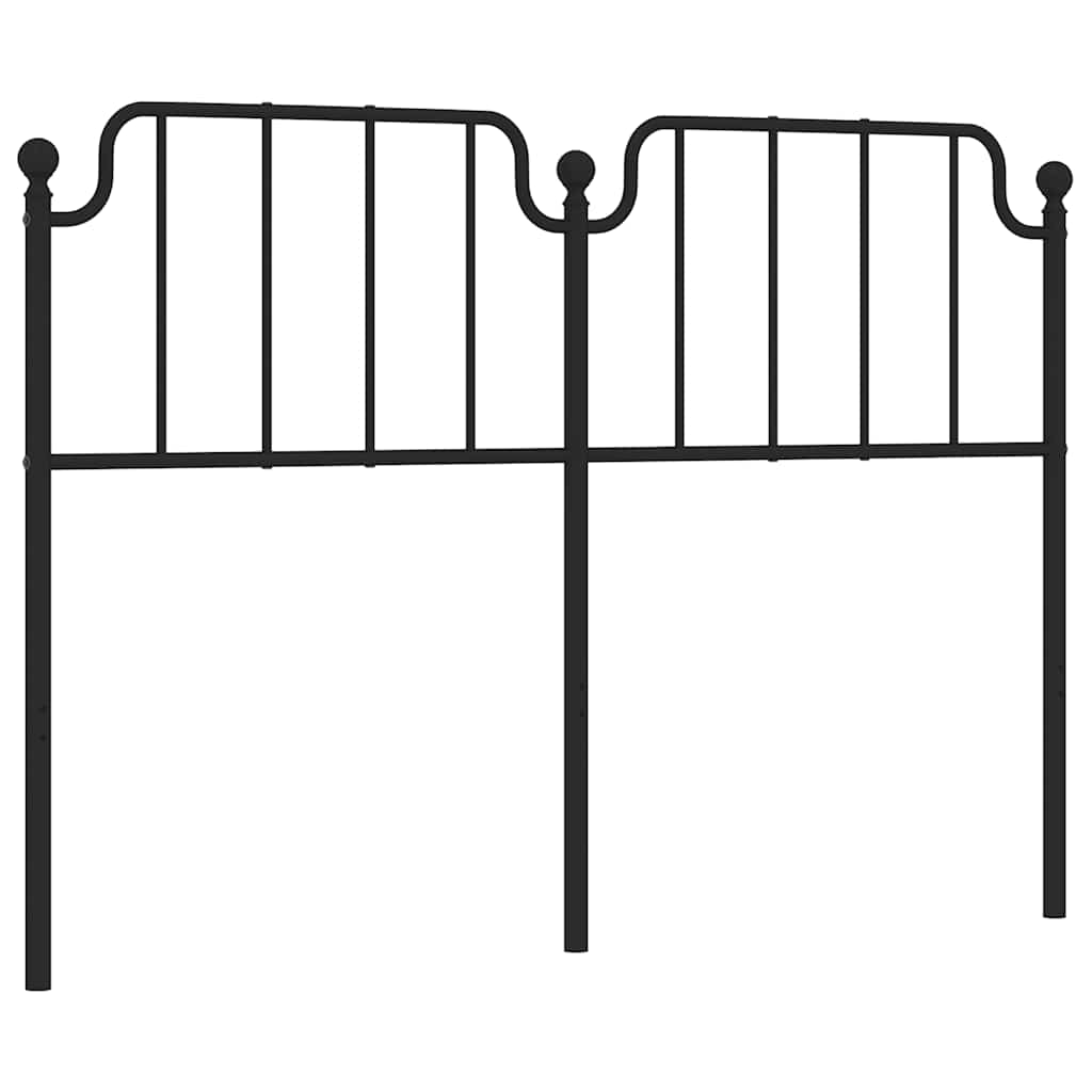 vidaXL Metalowe wymienne wezgłowie, czarne, 150 cm