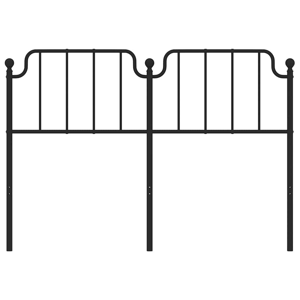 vidaXL Metalowe wymienne wezgłowie, czarne, 150 cm