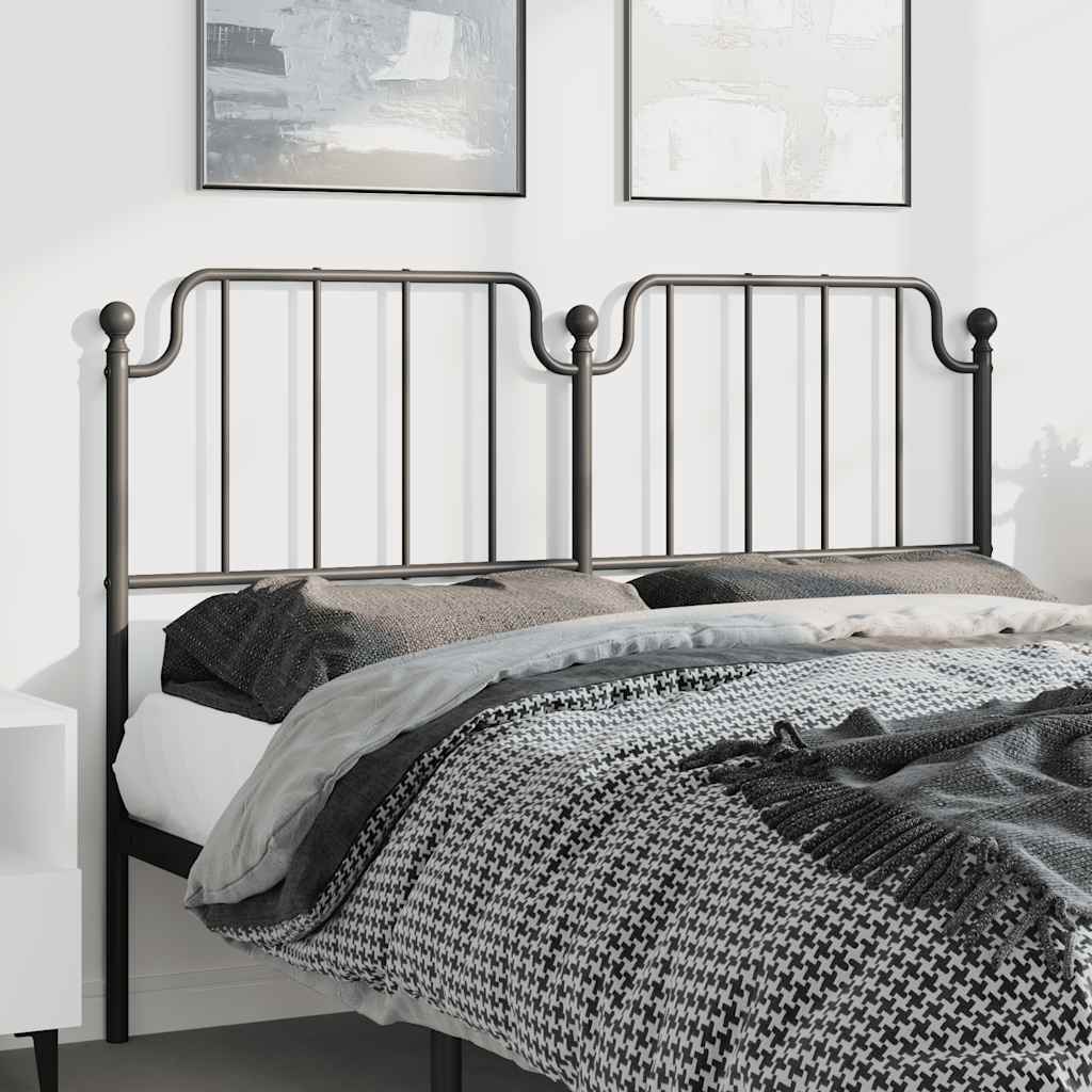 vidaXL Metalowe wymienne wezgłowie, czarne, 150 cm