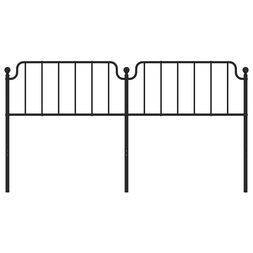 vidaXL Metalowe wymienne wezgłowie, czarne, 180 cm