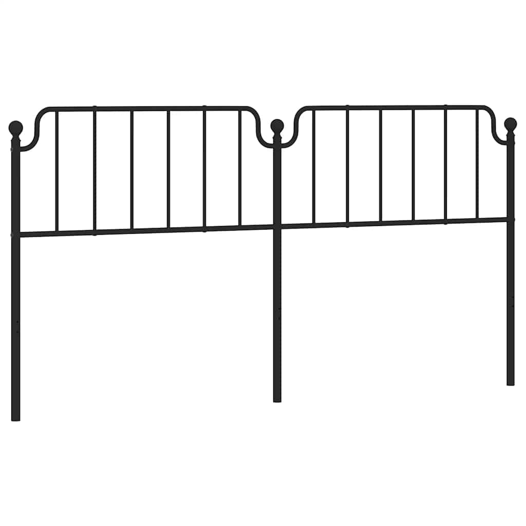 vidaXL Metalowe wymienne wezgłowie, czarne, 193 cm