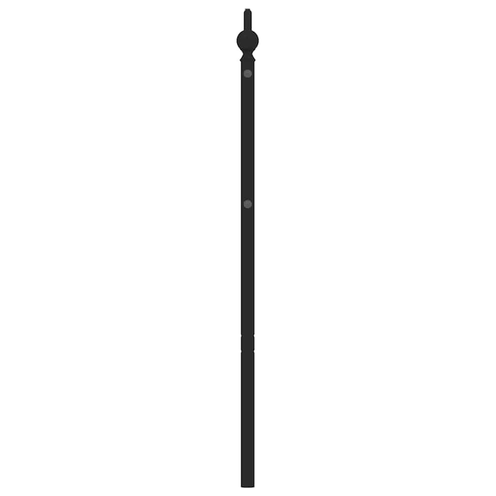 vidaXL Metalowe wymienne wezgłowie, czarne, 193 cm