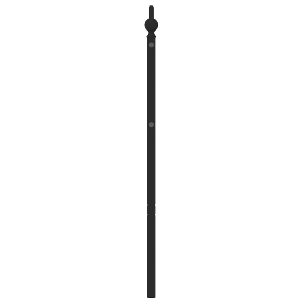 vidaXL Metalowe wymienne wezgłowie, czarne, 200 cm