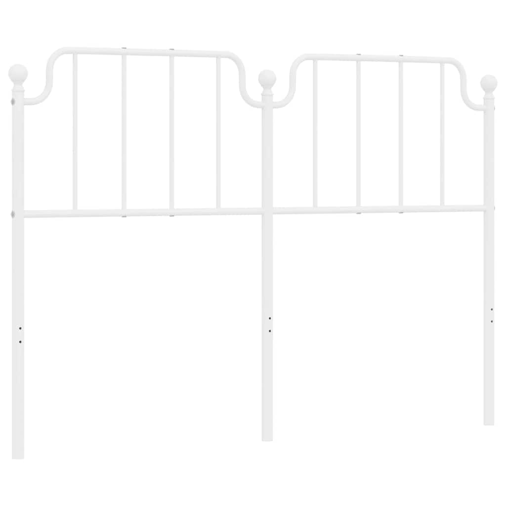 vidaXL Metalowe wymienne wezgłowie, białe, 135 cm