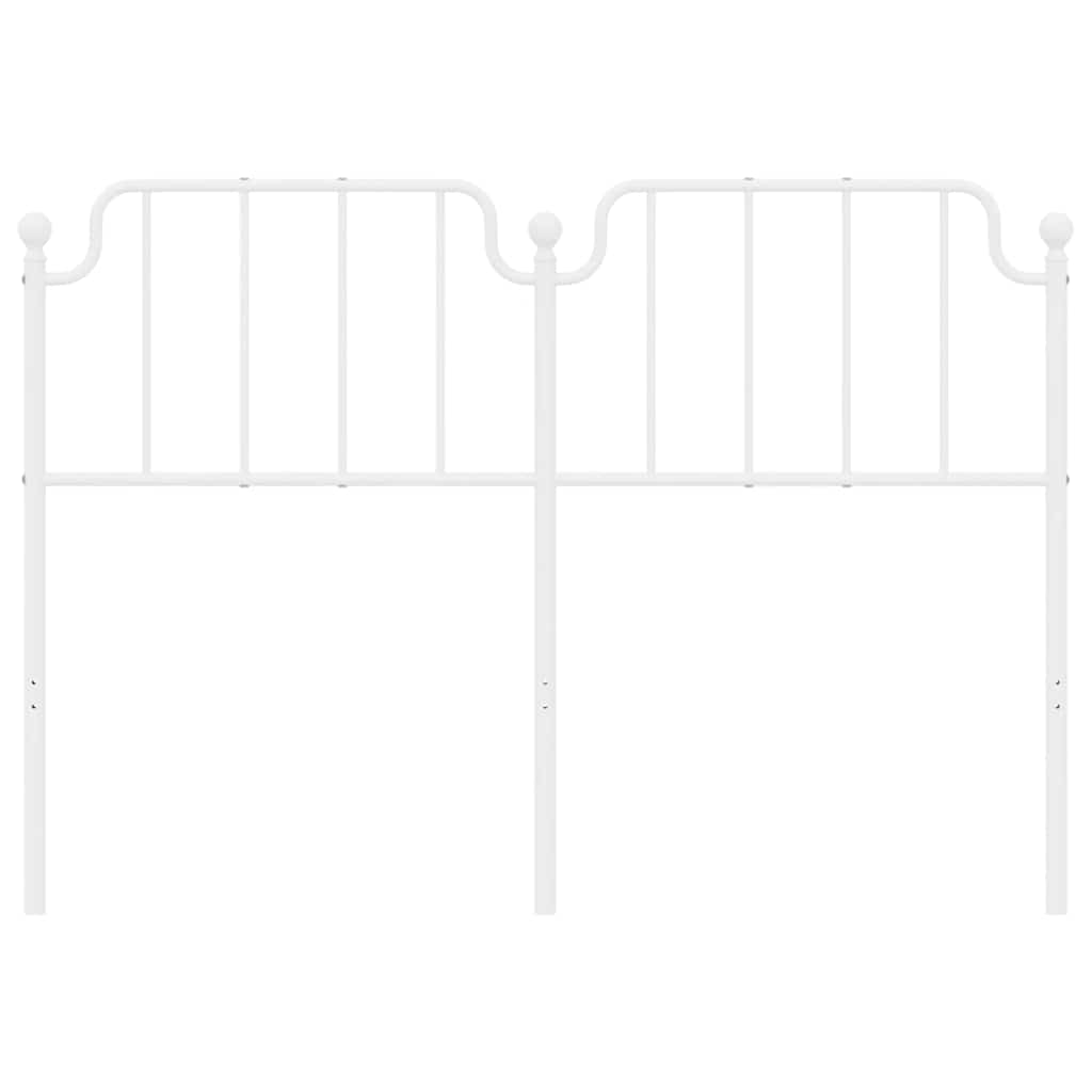 vidaXL Metalowe wymienne wezgłowie, białe, 135 cm