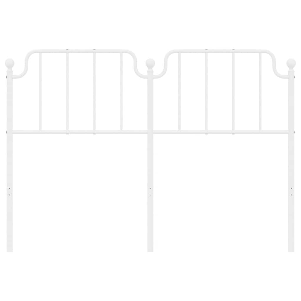 vidaXL Metalowe wymienne wezgłowie, białe, 150 cm