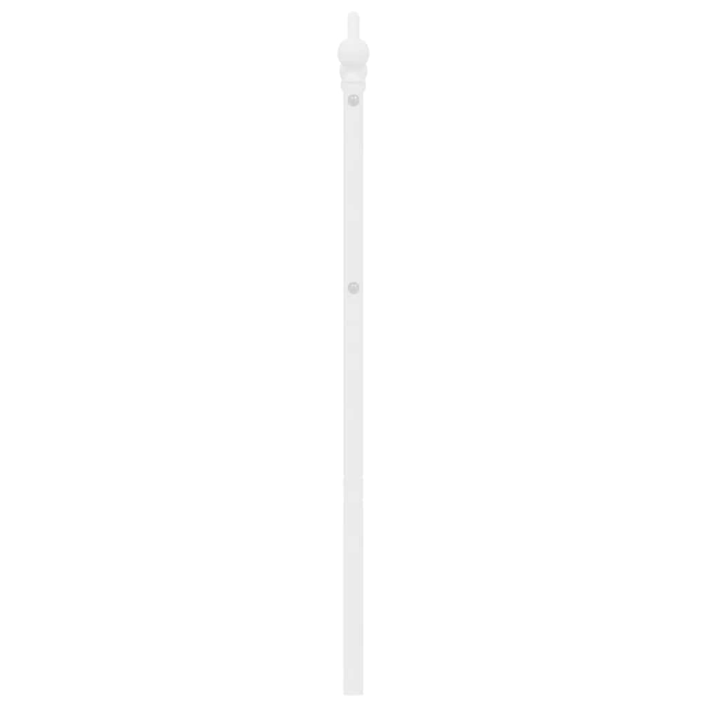 vidaXL Metalowe wymienne wezgłowie, białe, 150 cm