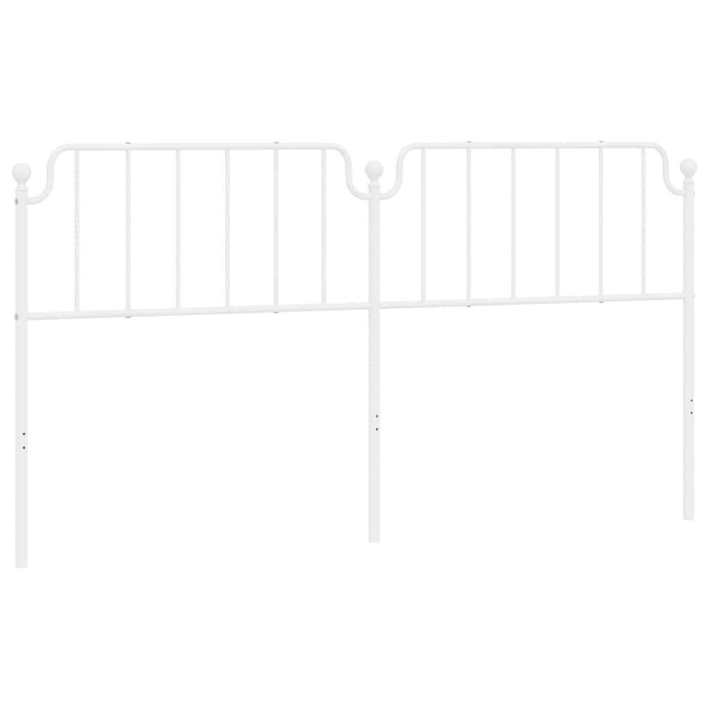 vidaXL Metalowe wymienne wezgłowie, białe, 193 cm