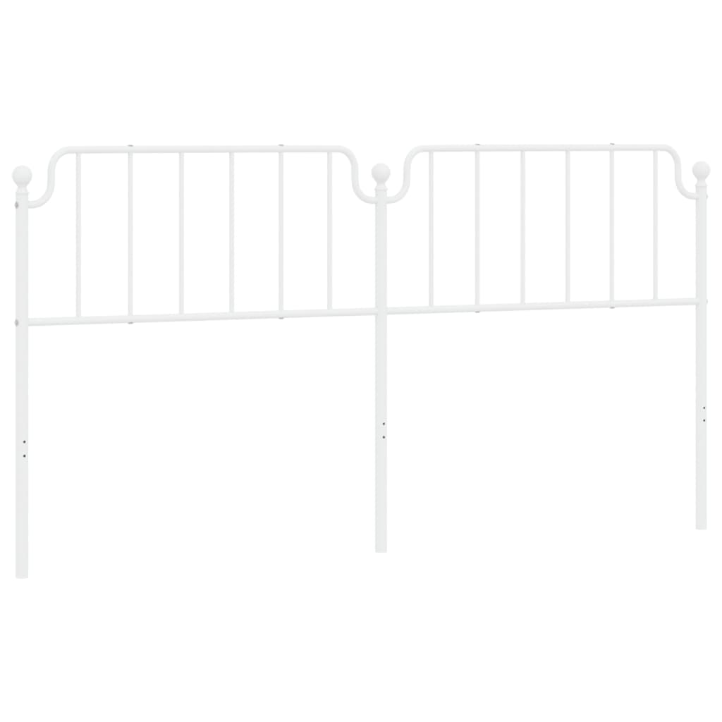 vidaXL Metalowe wymienne wezgłowie, białe, 200 cm