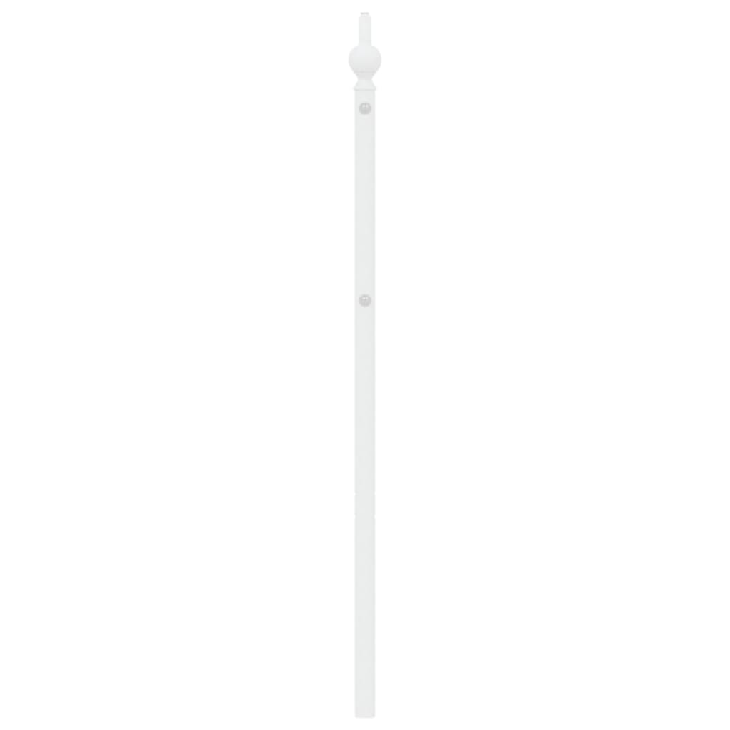 vidaXL Metalowe wymienne wezgłowie, białe, 200 cm
