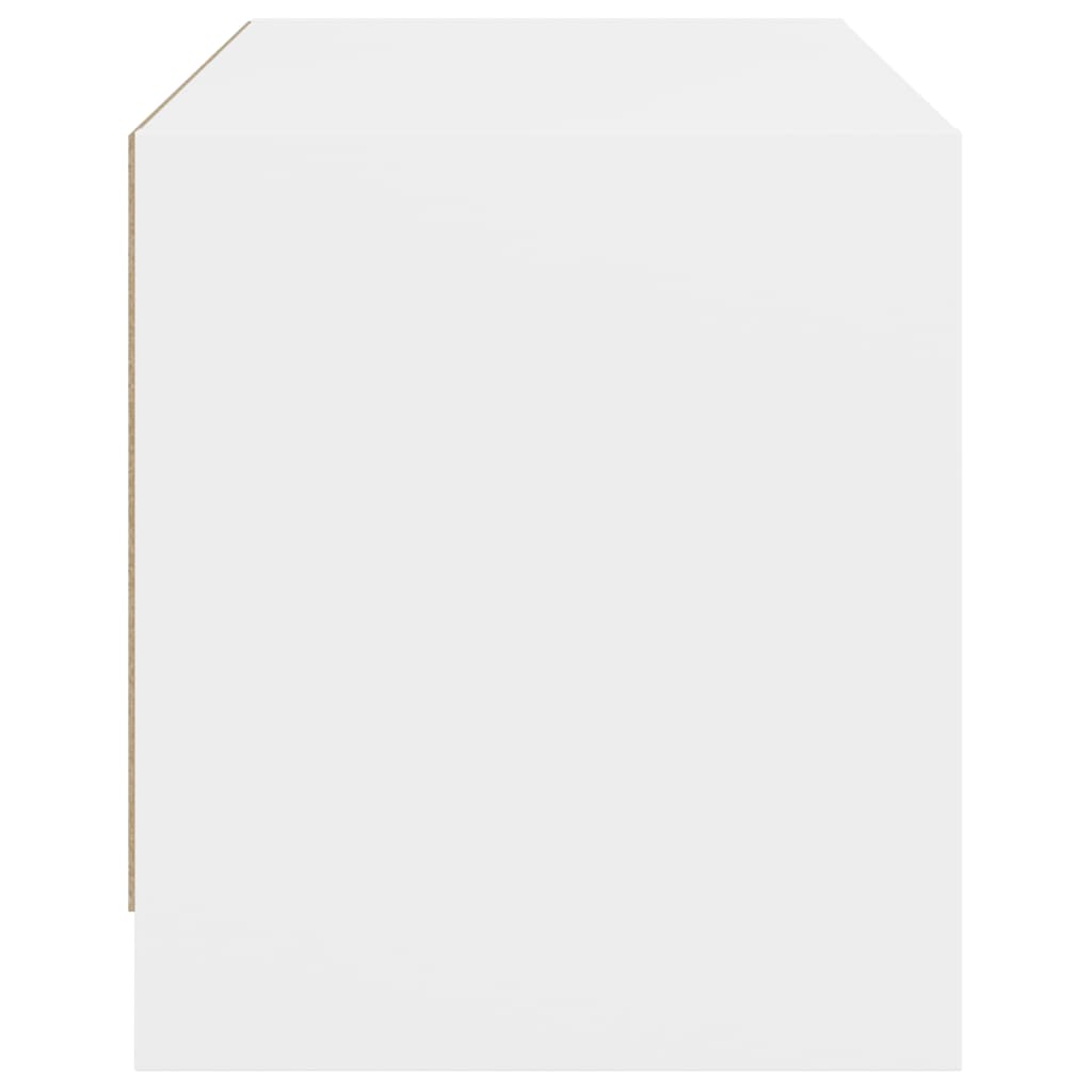 vidaXL Szafka TV ze szklanymi drzwiami, biała, 68x37x42 cm
