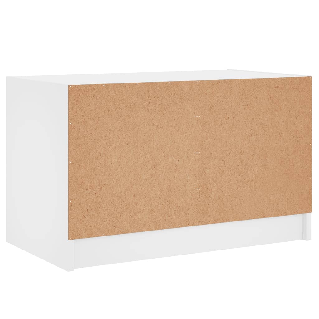 vidaXL Szafka TV ze szklanymi drzwiami, biała, 68x37x42 cm