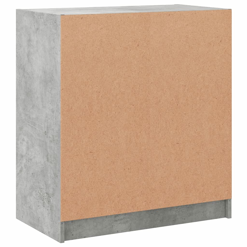 vidaXL Szafka ze szklanymi drzwiami, szarość betonu, 68x37x75,5 cm