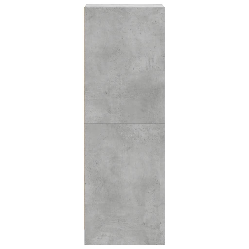 vidaXL Szafka ze szklanymi drzwiami, szarość betonu, 35x37x109 cm