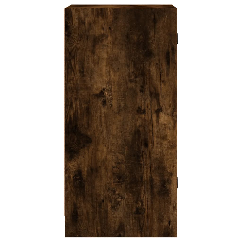 vidaXL Szafka ze szklanymi drzwiami, przydymiony dąb, 35x37x75,5 cm