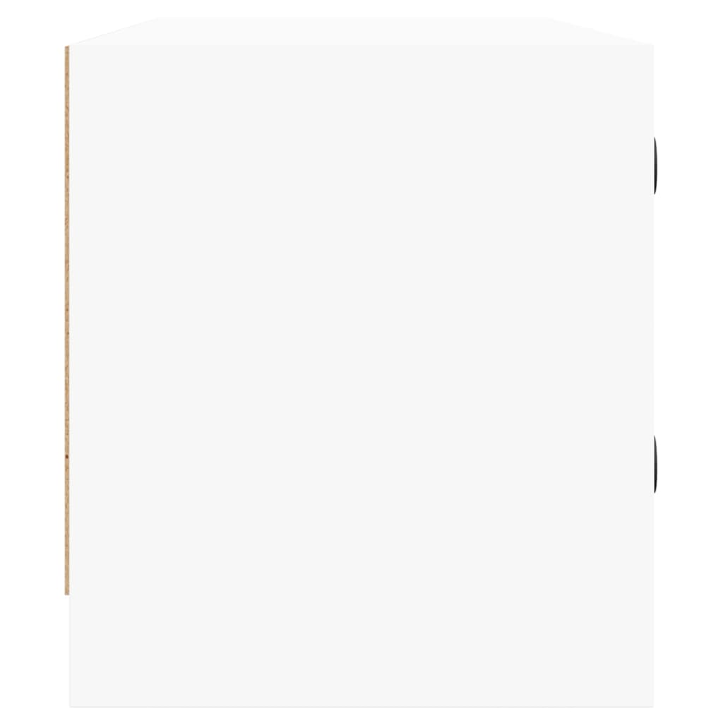 vidaXL Szafka TV ze szklanymi drzwiami, biała, 102x37x42 cm