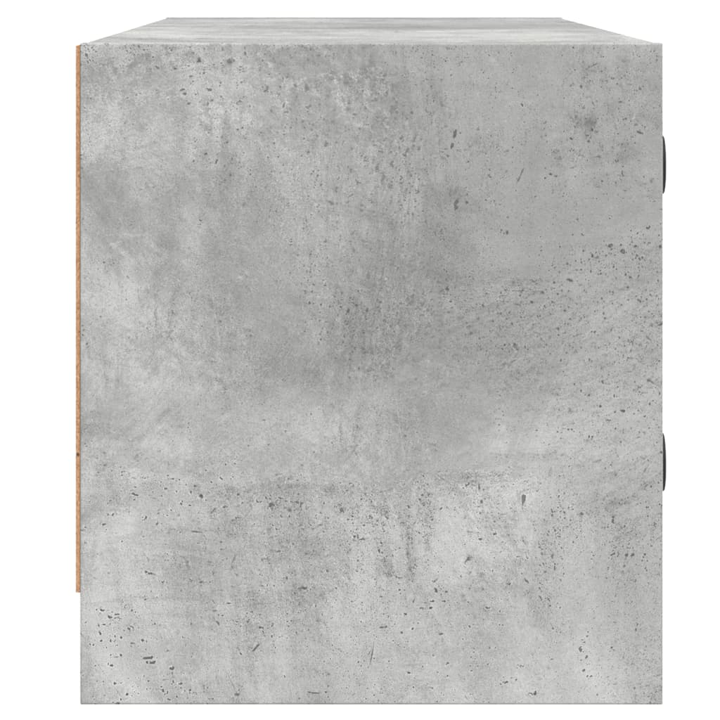 vidaXL Szafka TV ze szklanymi drzwiami, szarość betonu, 102x37x42 cm