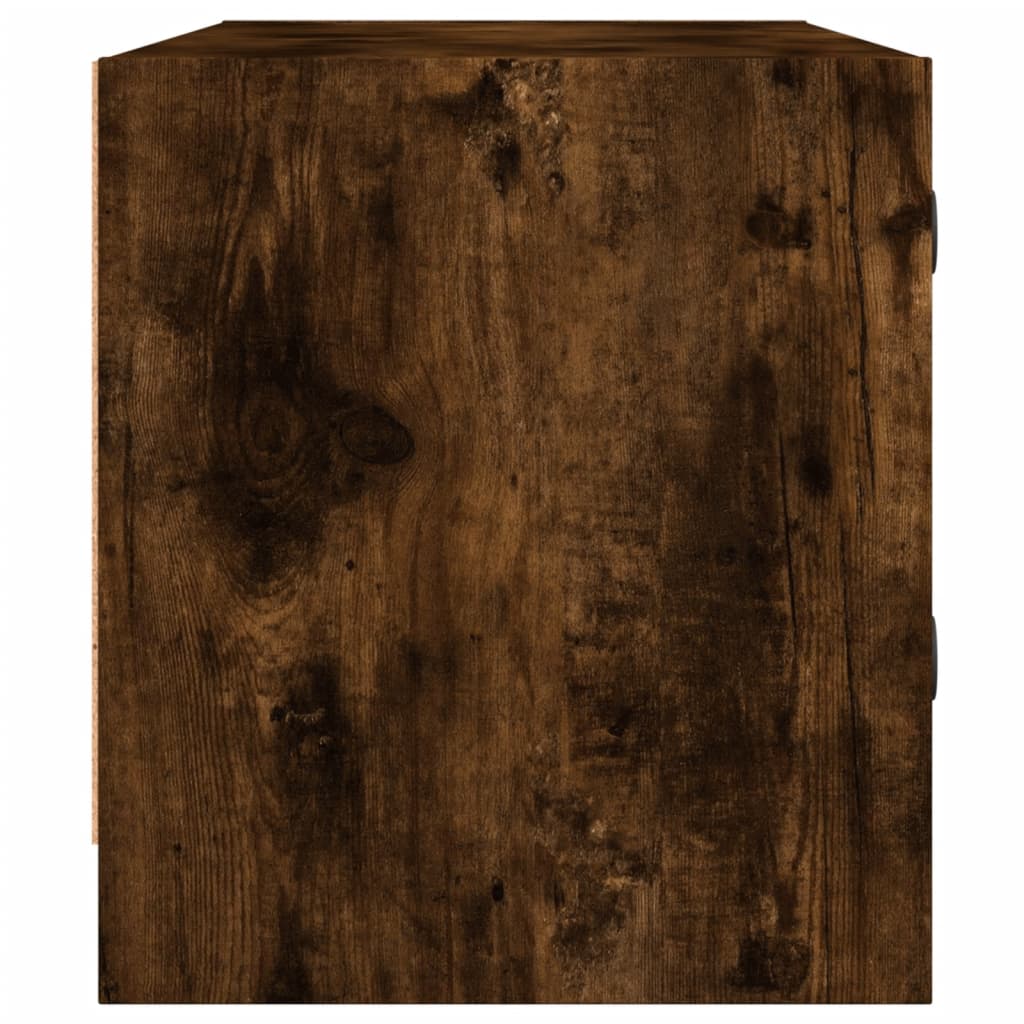 vidaXL Szafka TV ze szklanymi drzwiami, przydymiony dąb, 102x37x42 cm