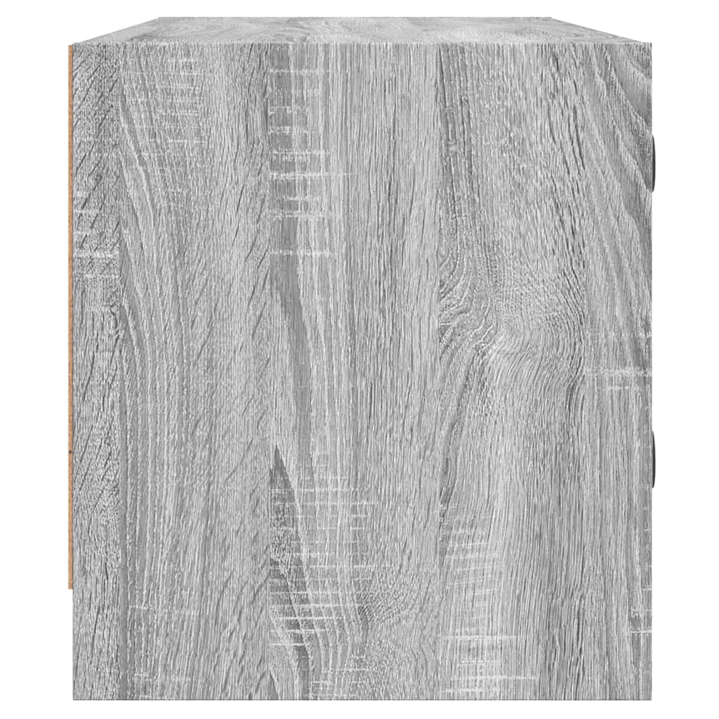 vidaXL Szafka TV ze szklanymi drzwiami, szary dąb sonoma, 102x37x42 cm