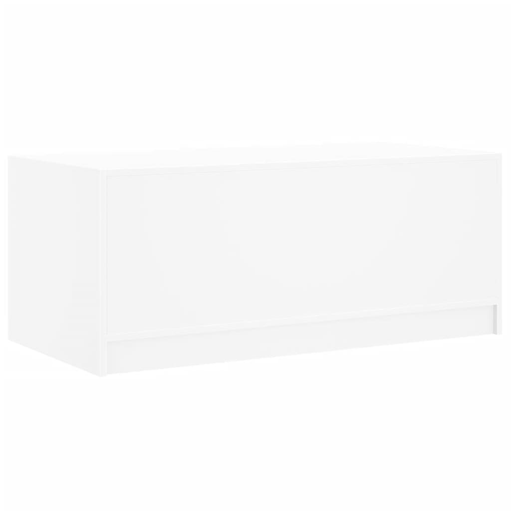 vidaXL Stolik kawowy ze szklanymi drzwiczkami, biały, 102x50x42 cm