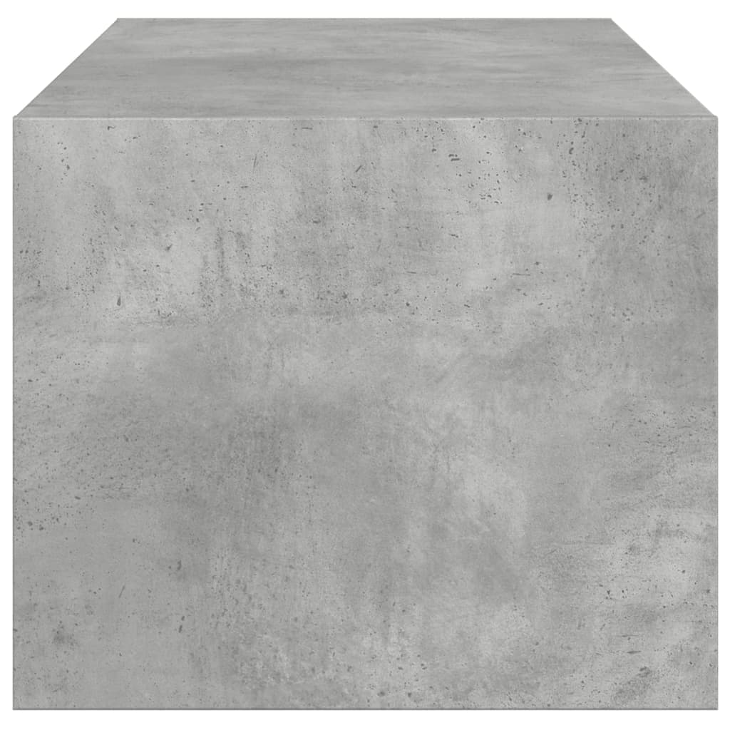 vidaXL Stolik kawowy, szklane drzwiczki, szarość betonu, 102x50x42 cm